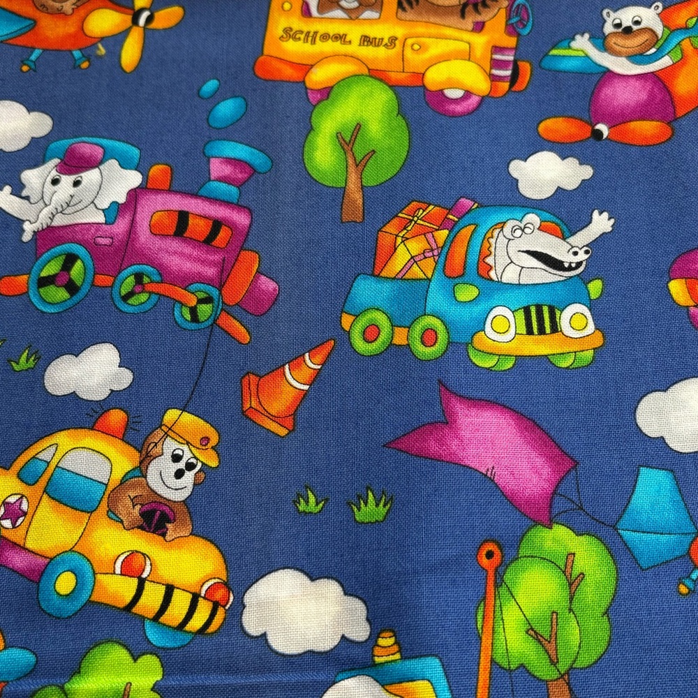 Allie's Room by RJR Fabric - A 1/2 Yard Cut of Colorful Cartoon Animal Fabric